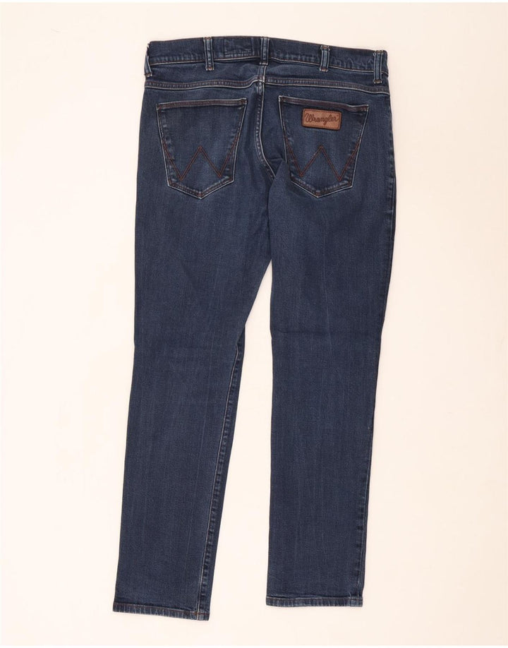 Blugi drepti pentru bărbați Wrangler W34 L32 Bumbac albastru