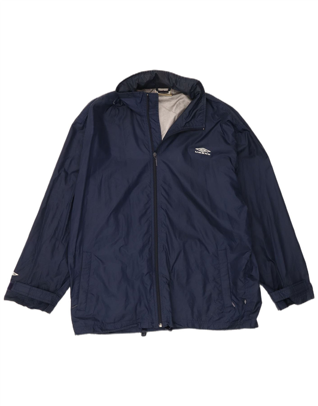 Jachetă de ploaie cu glugă Umbro pentru bărbați UK 40, mare, bleumarin