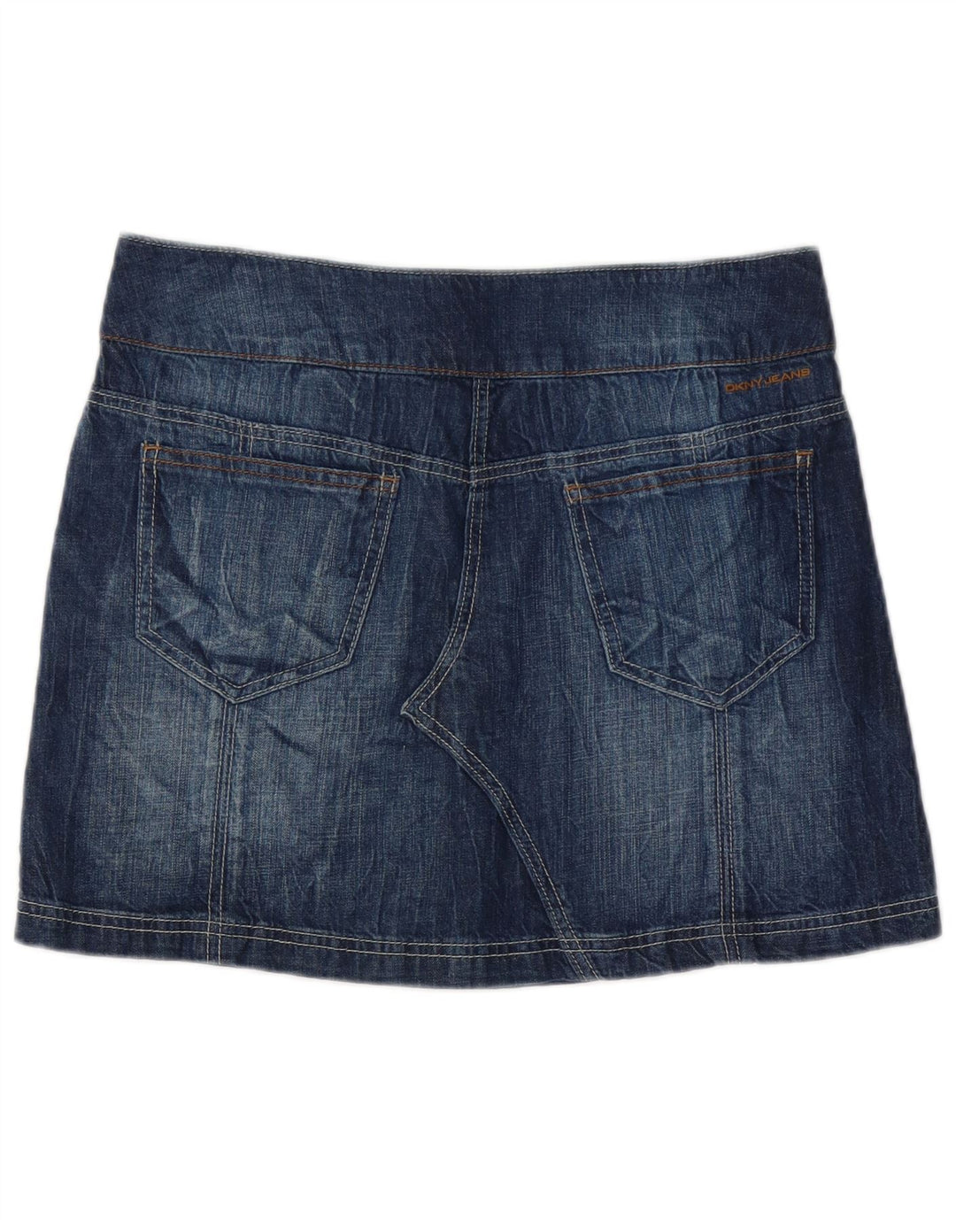 Fusta mini denim Dkny pentru femei US 8 Medium W32 Albastru