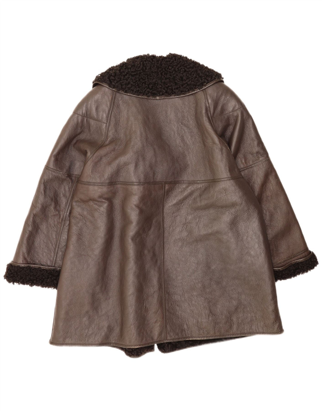 Palton din shearling pentru femei Pellicceria IT 42 maro mediu