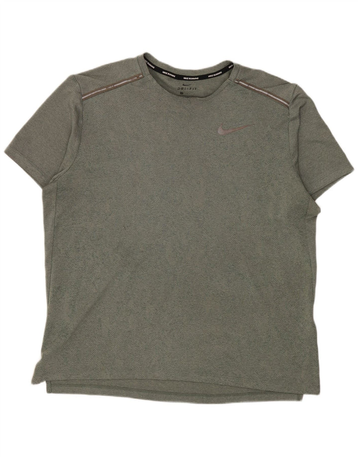 Tricou Nike Dri Fit pentru bărbați Top mare din poliester verde