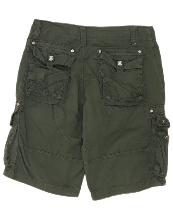 Pantaloni scurti cargo vintage pentru bărbați W34, bumbac verde mare