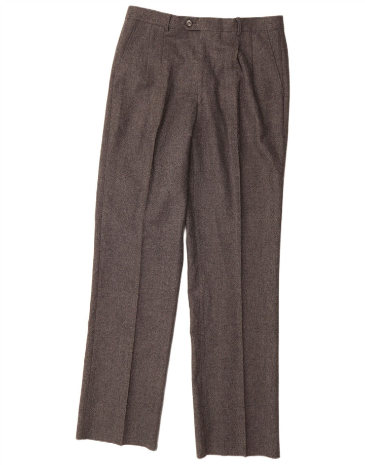 Marzotto Pantaloni de costum pentru bărbați IT 48 Medium L32 L34 Lână gri