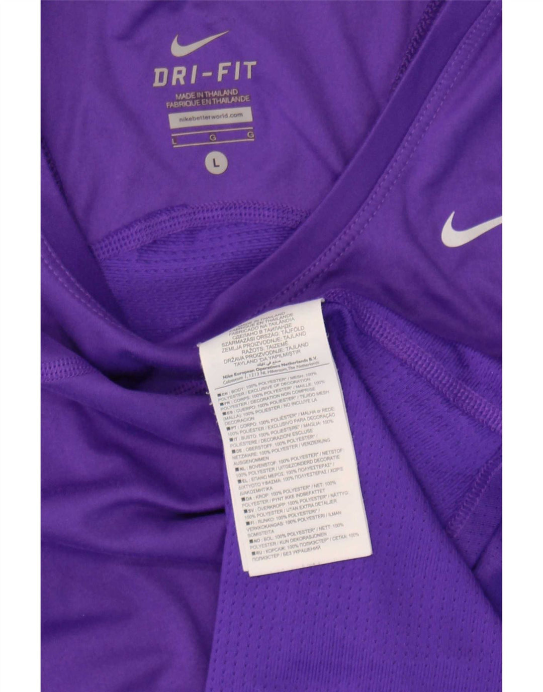 Vesta Nike Dri Fit pentru femei UK 14 Poliester mare violet
