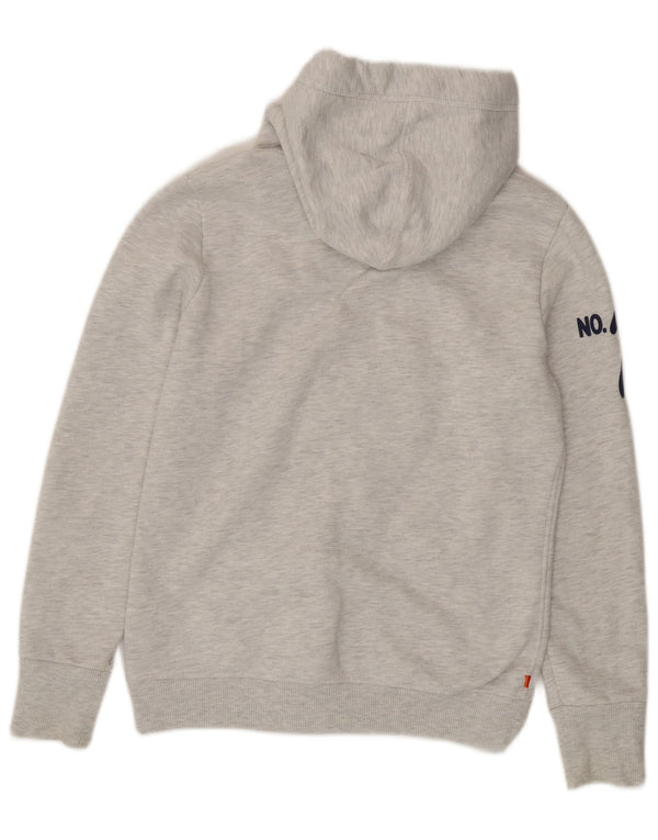 Pulover Superdry Graphic Zip pentru femei UK 14, bumbac gri mediu
