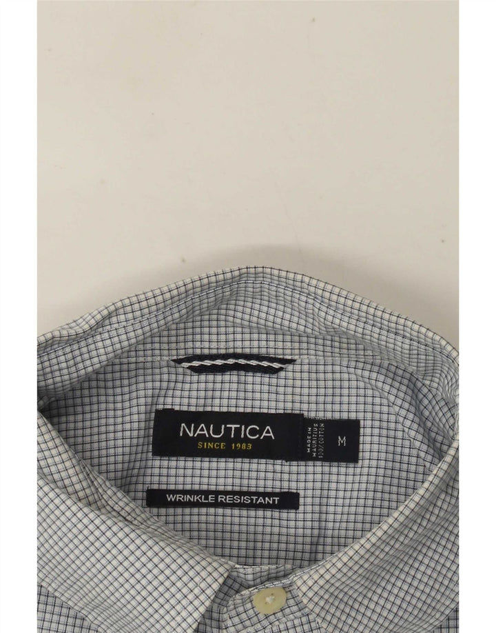 Cămașă Nautica pentru bărbați, bumbac vichy albastru mediu