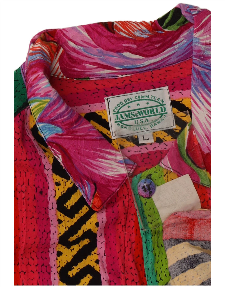 JAMS WORLD Cămașă cu mânecă scurtă pentru bărbați, mare, multicoloră, în dungi