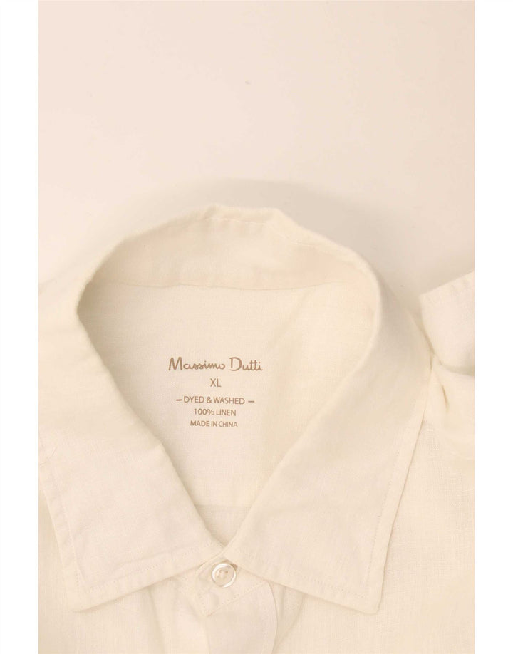 Cămașă Massimo Dutti pentru bărbați, XL, in alb