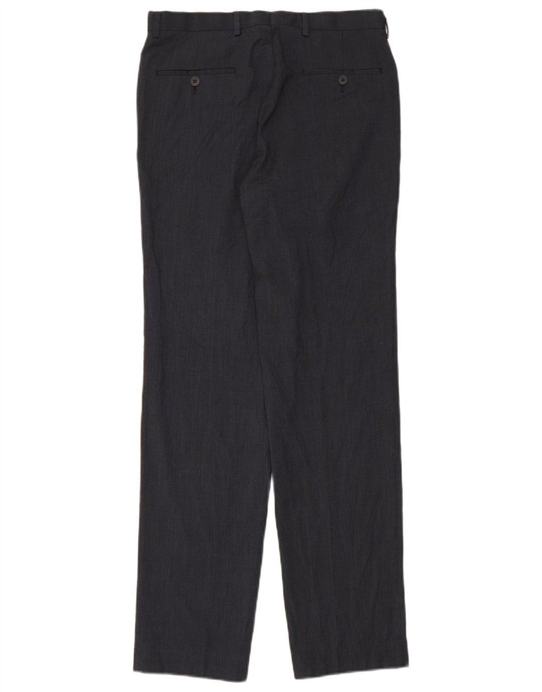 Marks & Spencer Pantaloni drepți pentru bărbați L30 L33 Poliester bleumarin