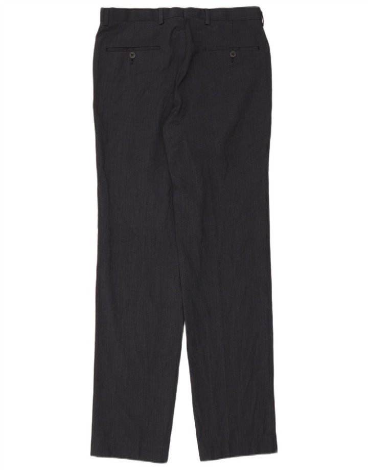 Marks & Spencer Pantaloni drepți pentru bărbați L30 L33 Poliester bleumarin