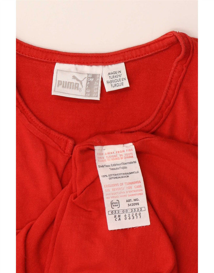 Top cu vestă grafică pentru femei Puma UK 10 Small Red Bumbac