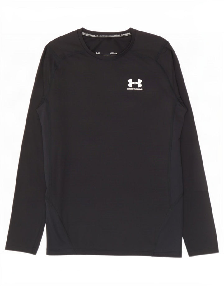 Under Armour Heat Gear Top cu mânecă lungă, mare, negru, poliester