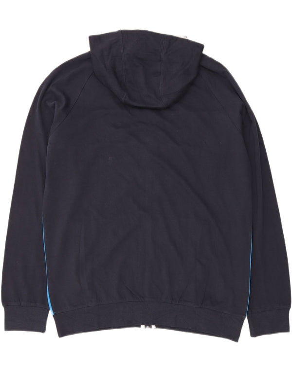 DIADORA Pulover cu capota cu fermoar pentru bărbați, XL, bleumarin, bumbac color bloc