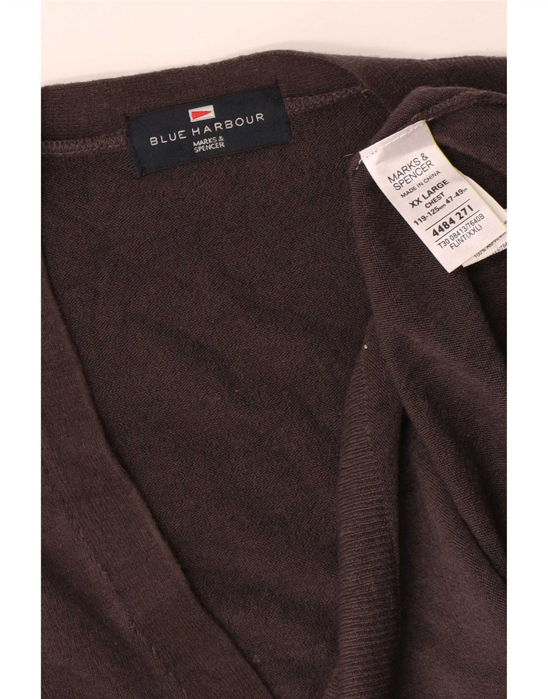 Pulover Cardigan Blue Harbour pentru bărbați Marks & Spencer, 2XL, gri acrilic