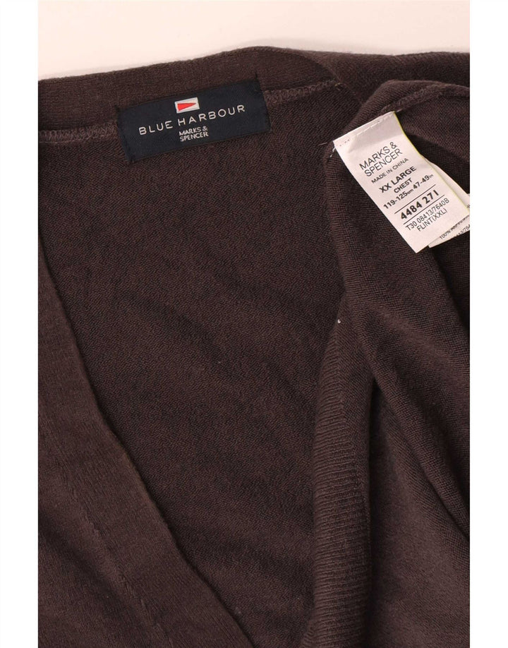 Pulover Cardigan Blue Harbour pentru bărbați Marks & Spencer, 2XL, gri acrilic