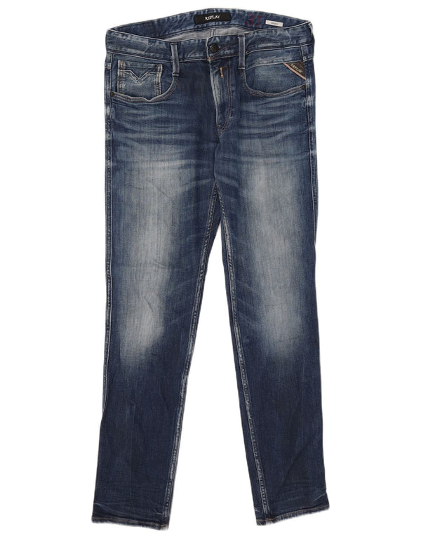 Replay Blugi Anbass Slim pentru femei W31 L32 Bumbac albastru