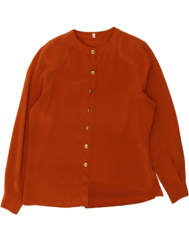 VINTAGE Womens Shirt Blouse IT 46 Large Orange Vintage Vintage and Second-Hand Vintage from Messina Hembry 