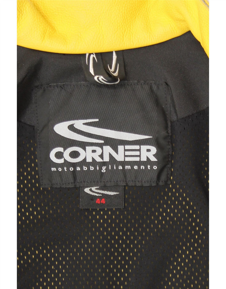Jachetă Biker din piele pentru femei Corner IT 44 din piele galbenă medie