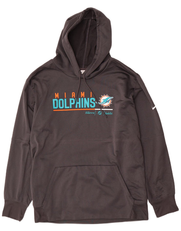 Nike Mens Miami Dolphins Graphic Hoodie Jumper 3XL Grey Polyester