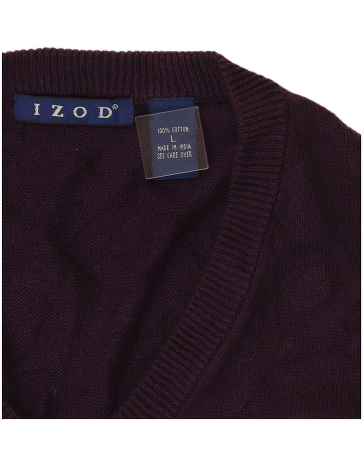 Izod Mens Vest Tank Top Mare Mov Bumbac