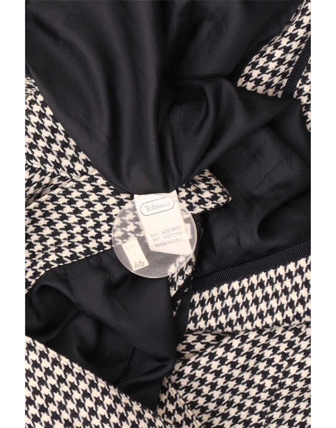 Set de fuste vintage pentru femei, 5 nasturi, 2 piese IT 46 mare W28 picior de găin negru
