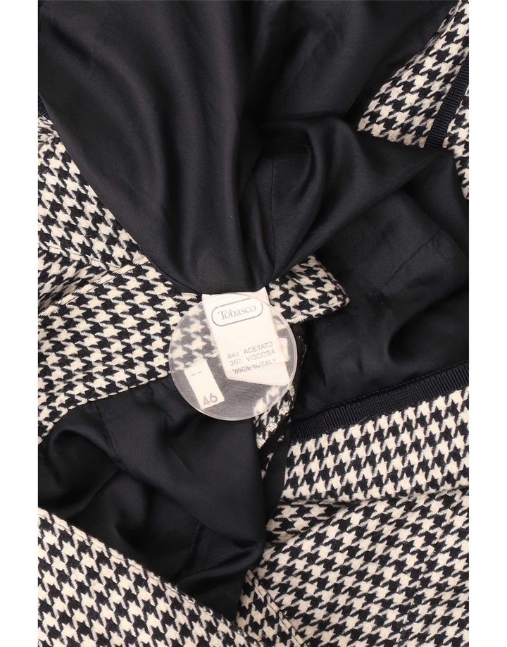 Set de fuste vintage pentru femei, 5 nasturi, 2 piese IT 46 mare W28 picior de găin negru