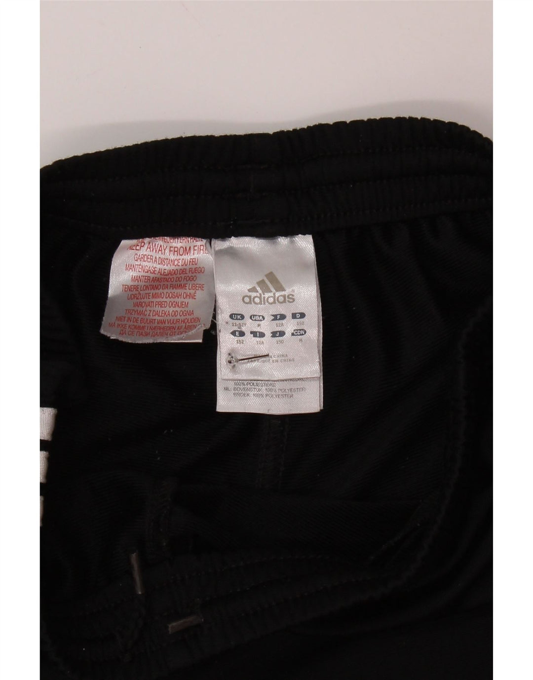 Pantaloni de trening Adidas fete 11-12 ani poliester negru