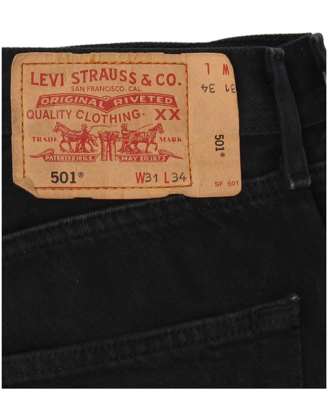 Blugi drepti pentru bărbați LEVI'S 501 W31 L34 bleumarin