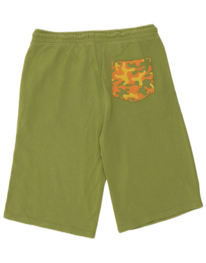 Pantaloni scurți sport grafic Jeep pentru bărbați, bumbac verde mediu