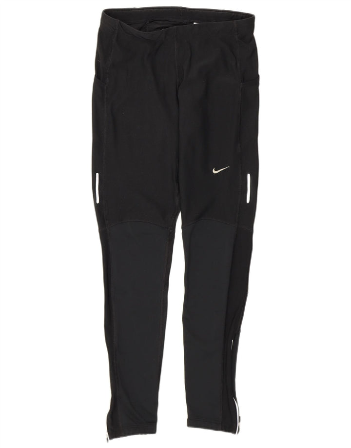 Leggings Nike Dri Fit pentru femei UK 12 Medium Black Colorblock Poliester