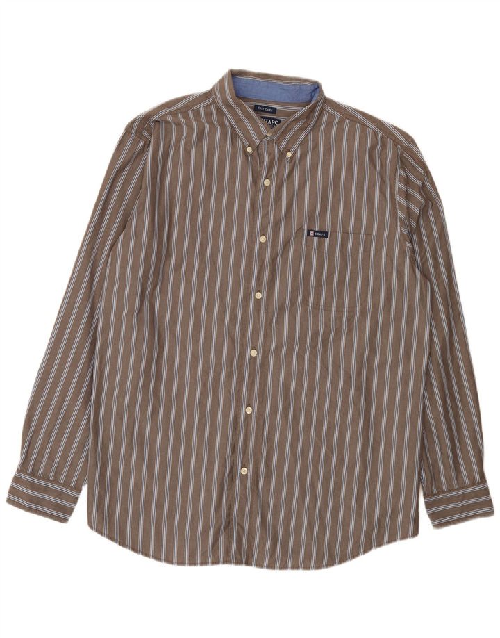Cămașă pentru bărbați Chaps Easy Care XL, bumbac cu dungi gri