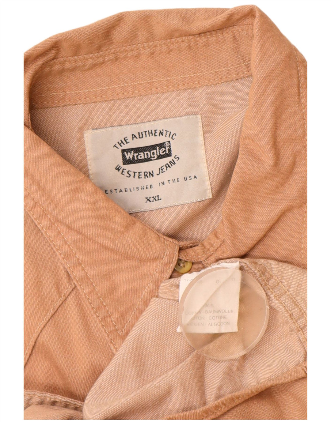 Cămașă pentru bărbați Wrangler 2XL, bej, bumbac