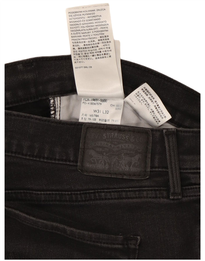 Blugi drepti pentru femei Levi's W31 L32 bumbac negru