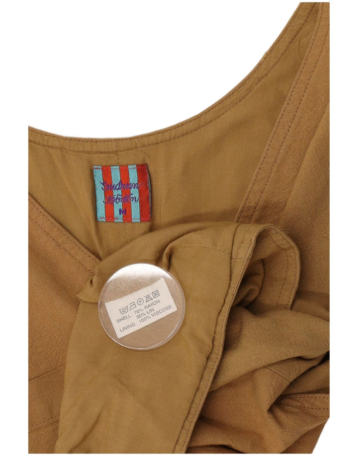 Vestă vintage pentru femei UK 14, maro mediu, raion