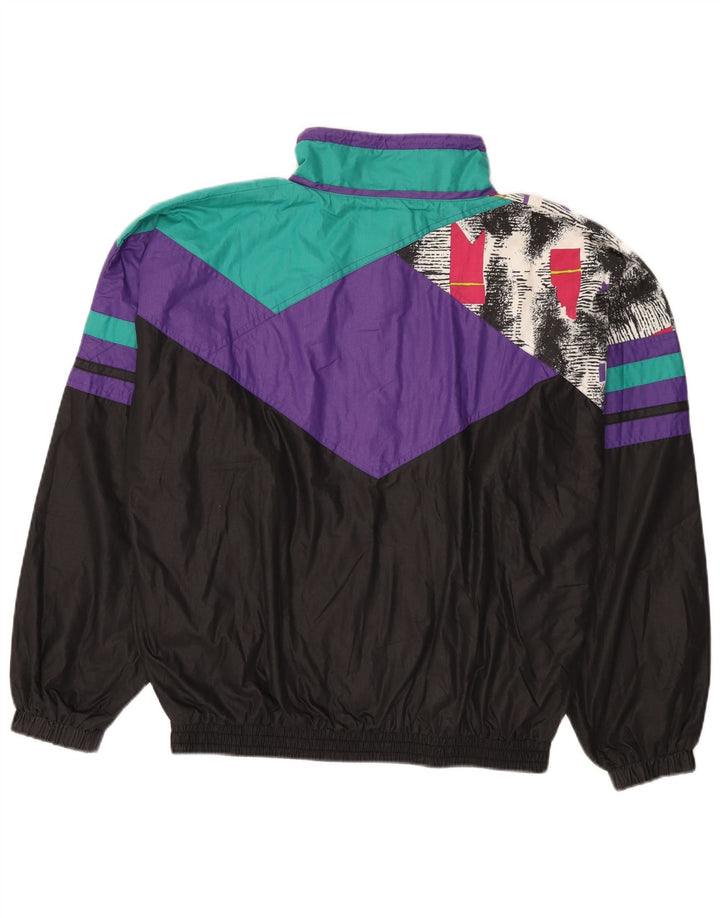 VINTAGE Trening pentru bărbați cu pulover Jachetă de top, mediu negru, color block