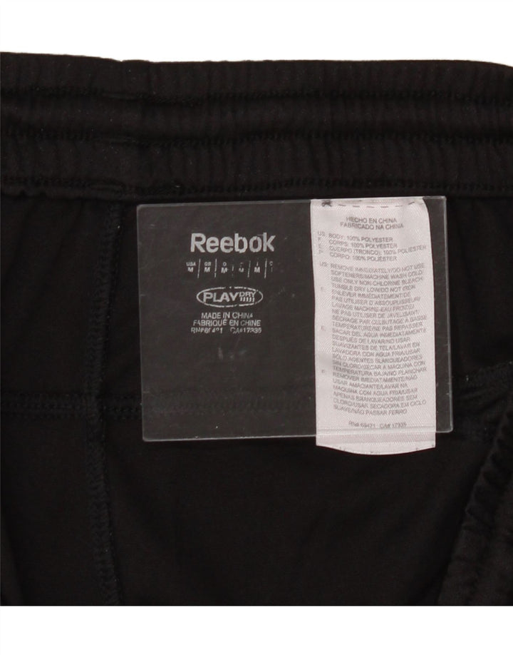 REEBOK Mens Sport Shorts Medium Black Polyester Vintage Reebok and Second-Hand Reebok from Messina Hembry 