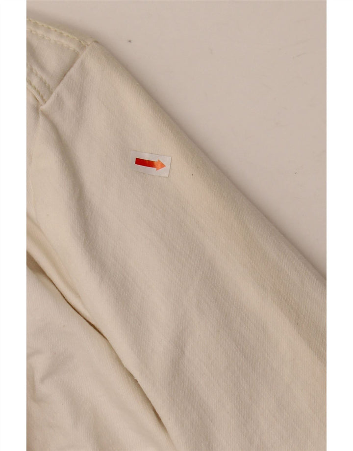 MARELLA Womens Blazer Jacket UK 10 Small White Cotton