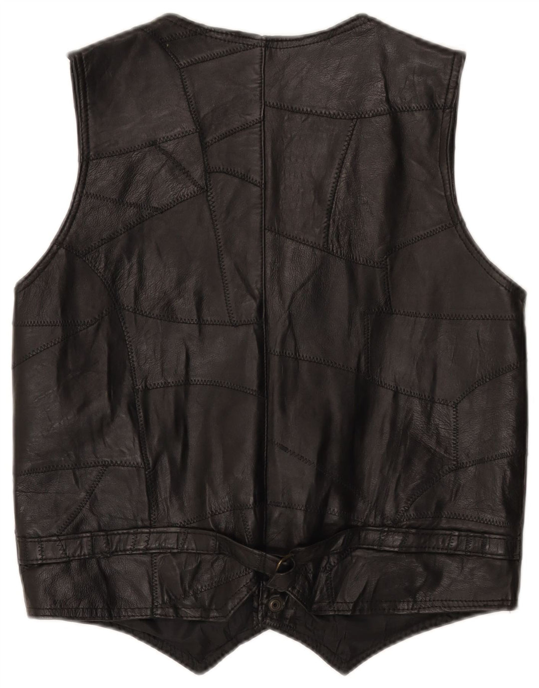 Vestă din piele vintage pentru bărbați, XL, mozaic negru