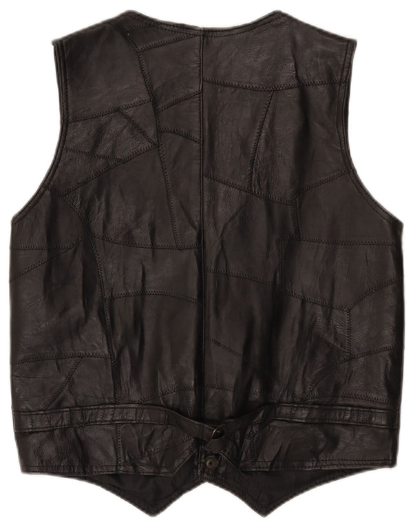 Vestă din piele vintage pentru bărbați, XL, mozaic negru