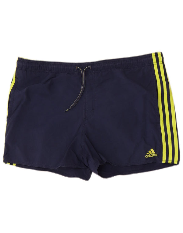 Pantaloni scurți de înot Adidas pentru bărbați, nailon mediu bleumarin