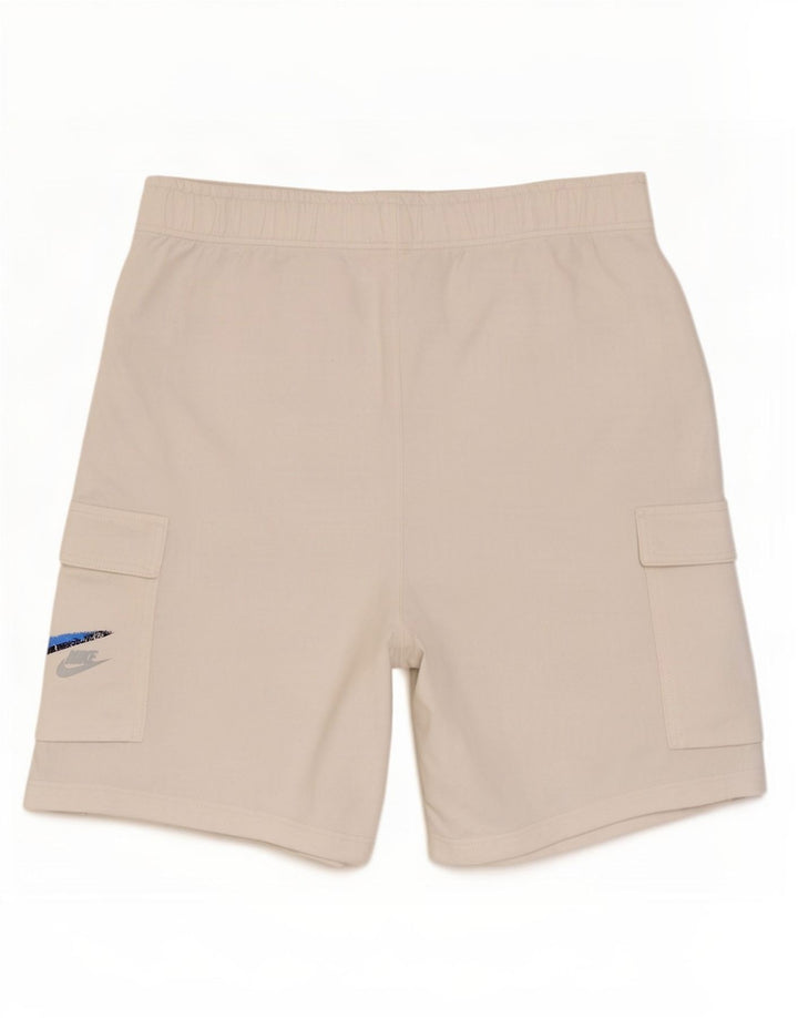 Pantaloni scurți sport cargo Nike pentru bărbați, mari, alb, din bumbac