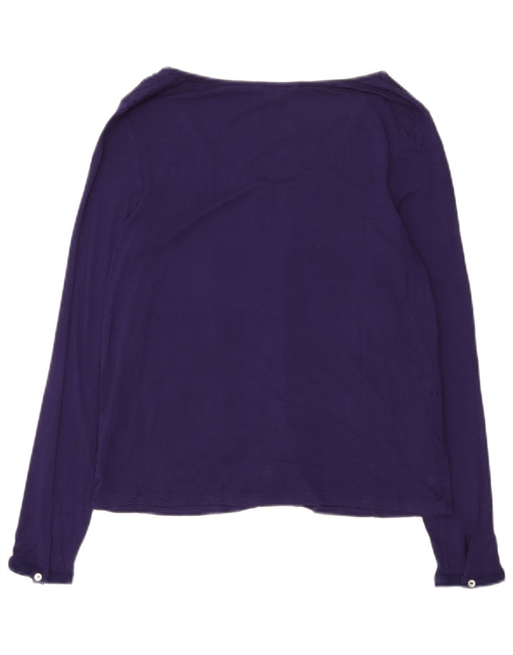 WHITE STUFF Top pentru femei cu mânecă lungă UK 10 Small Purple Viscose