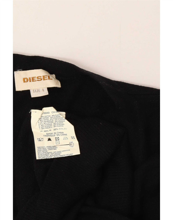 Pulover cardigan pentru bărbați Diesel mare, negru, bumbac