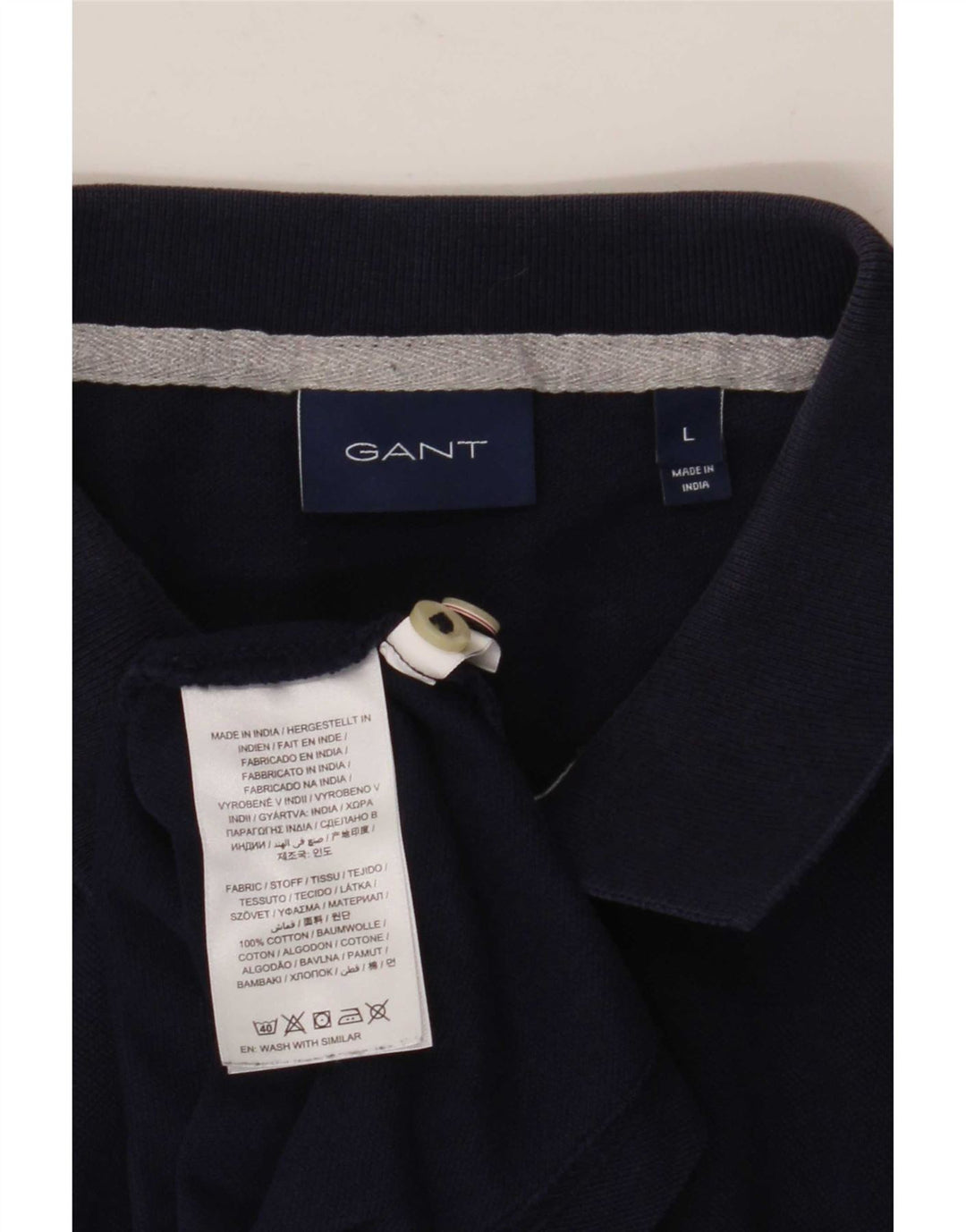 Tricou polo pentru bărbați Gant, mare, albastru bleumarin, bumbac