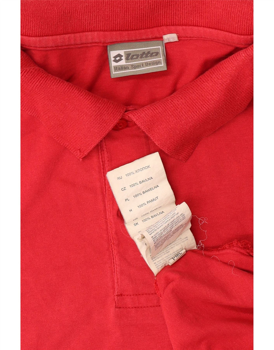 Tricou polo LOTTO pentru bărbați, bumbac roșu mare
