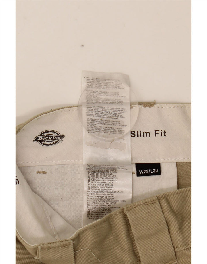 DICKIES Pantaloni chino slim pentru bărbați W29 L30 poliester bej