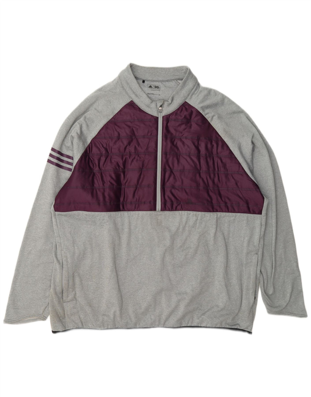Trening pentru bărbați Adidas, cu fermoar și gât, 2XL, poliester color bloc