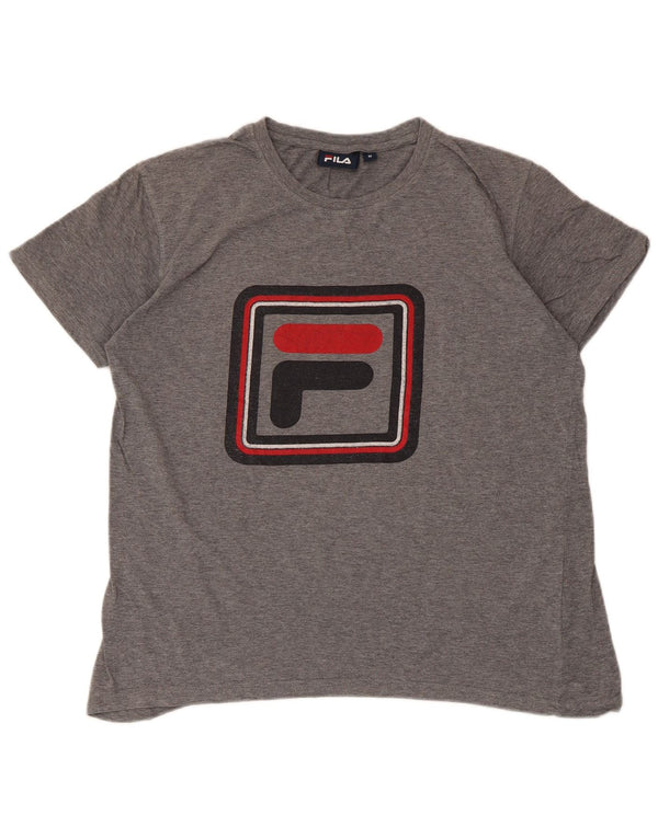 Tricou grafic pentru bărbați Fila Top Medium Gri Flecked