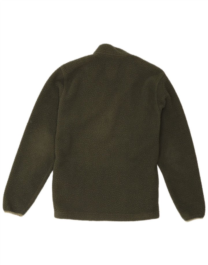 Jumper Timberland pentru bărbați, cu fermoar și gât, poliester verde mic
