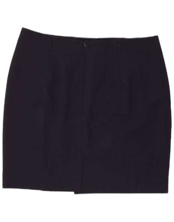 Fusta creion pentru femei Marks & Spencer UK 20 2XL W38 Bleumarin Poliester